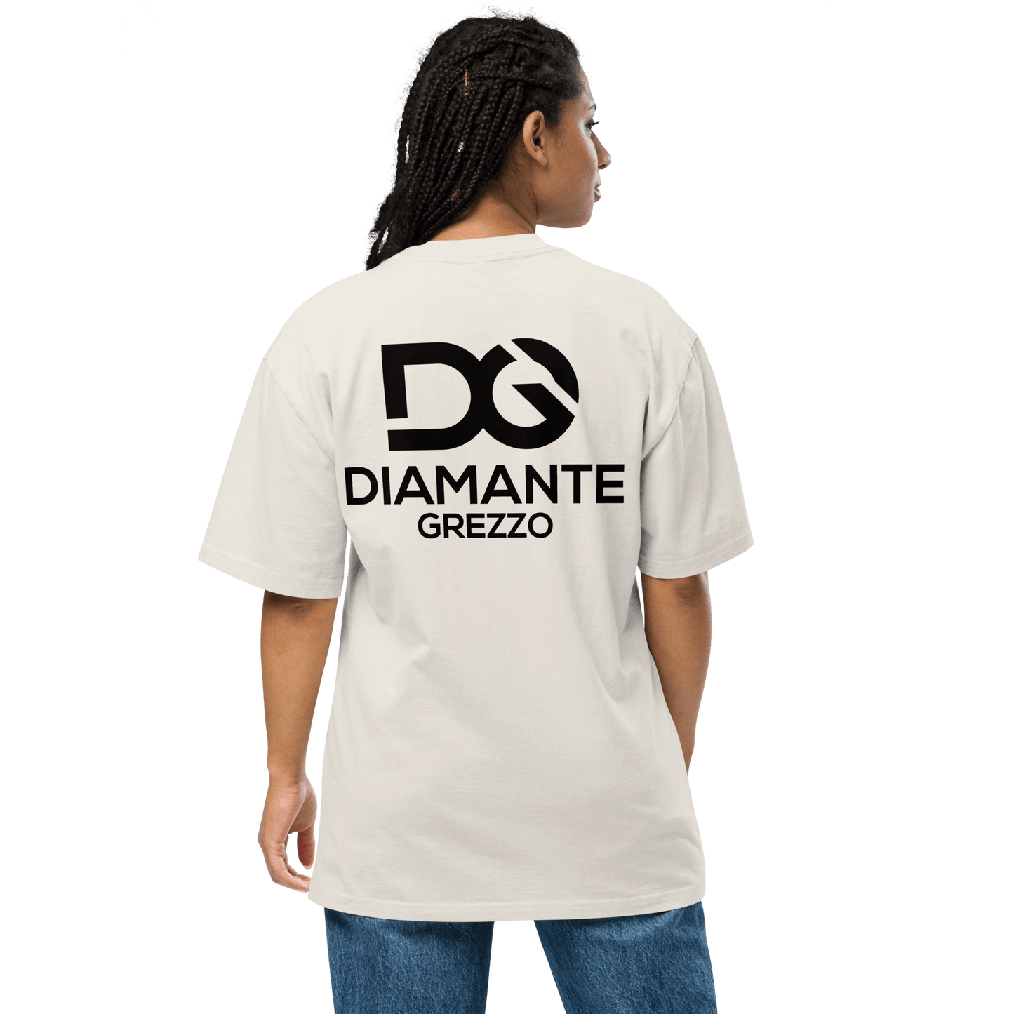 Diamante Grezzo Dark Logo Oversized Faded T-shirts