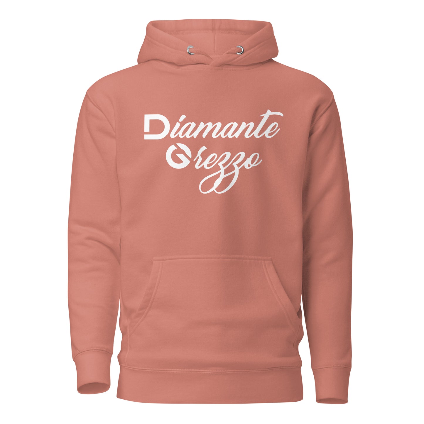 Premium Unisex Cursive Light Logo Diamante Grezzo Hoodies