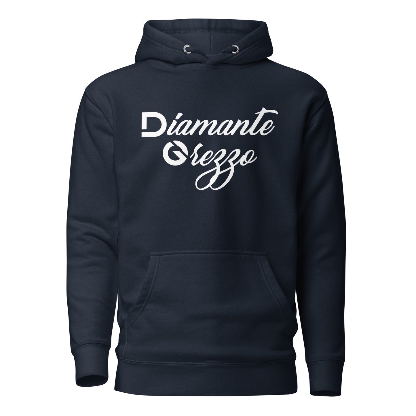 Premium Unisex Cursive Light Logo Diamante Grezzo Hoodies