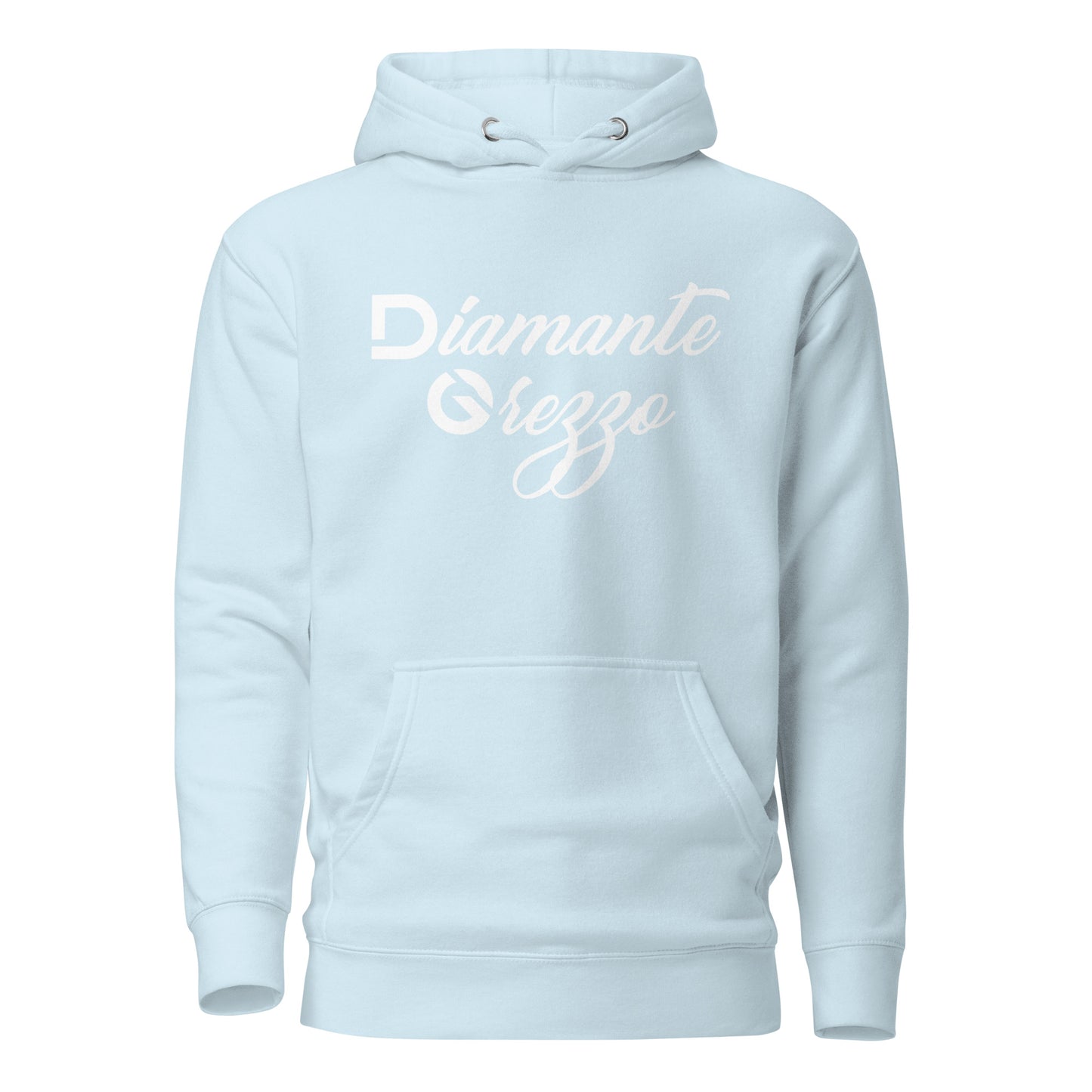 Premium Unisex Cursive Light Logo Diamante Grezzo Hoodies