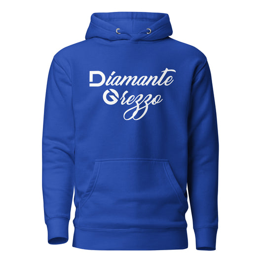 Premium Unisex Cursive Light Logo Diamante Grezzo Hoodies