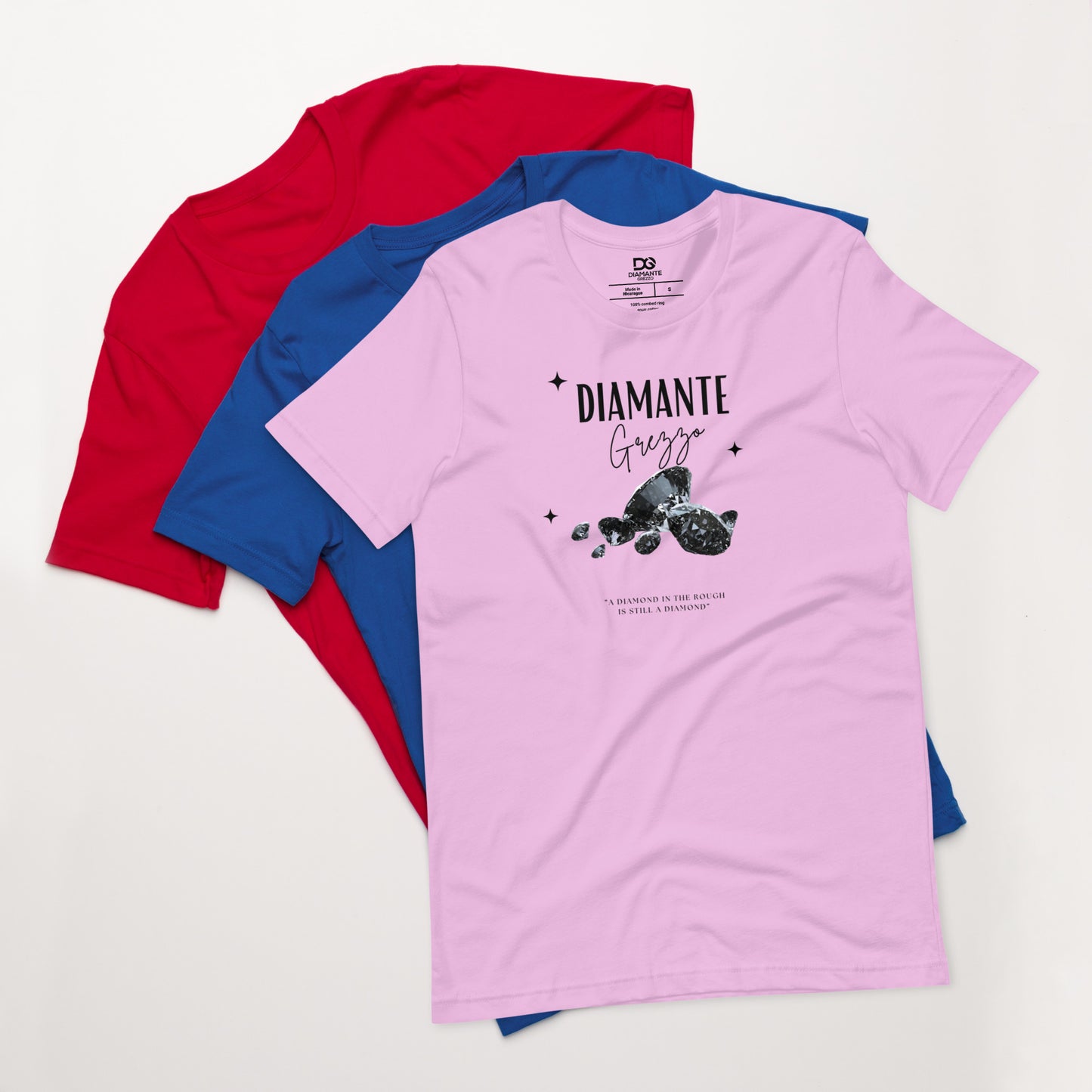 Diamond Unisex Dark Logo Diamante Grezzo T-shirts