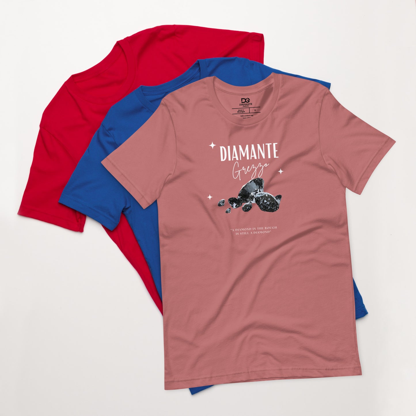 Diamond Unisex Light Logo Diamante Grezzo T-shirts